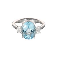 Vicenza - Piazzetta Palladio 2 - Ring Crivelli Woman Acquamarina in White Gold Acquamarina 3.4 Ct 372-3698-GL ACQ - 372-3698-GL ACQ